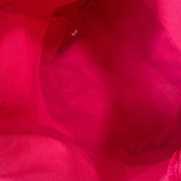 Victoria's Secret Vibrant Pink and Red Canvas Tote Metallic Beach Summer Travel - Picture 14 of 16